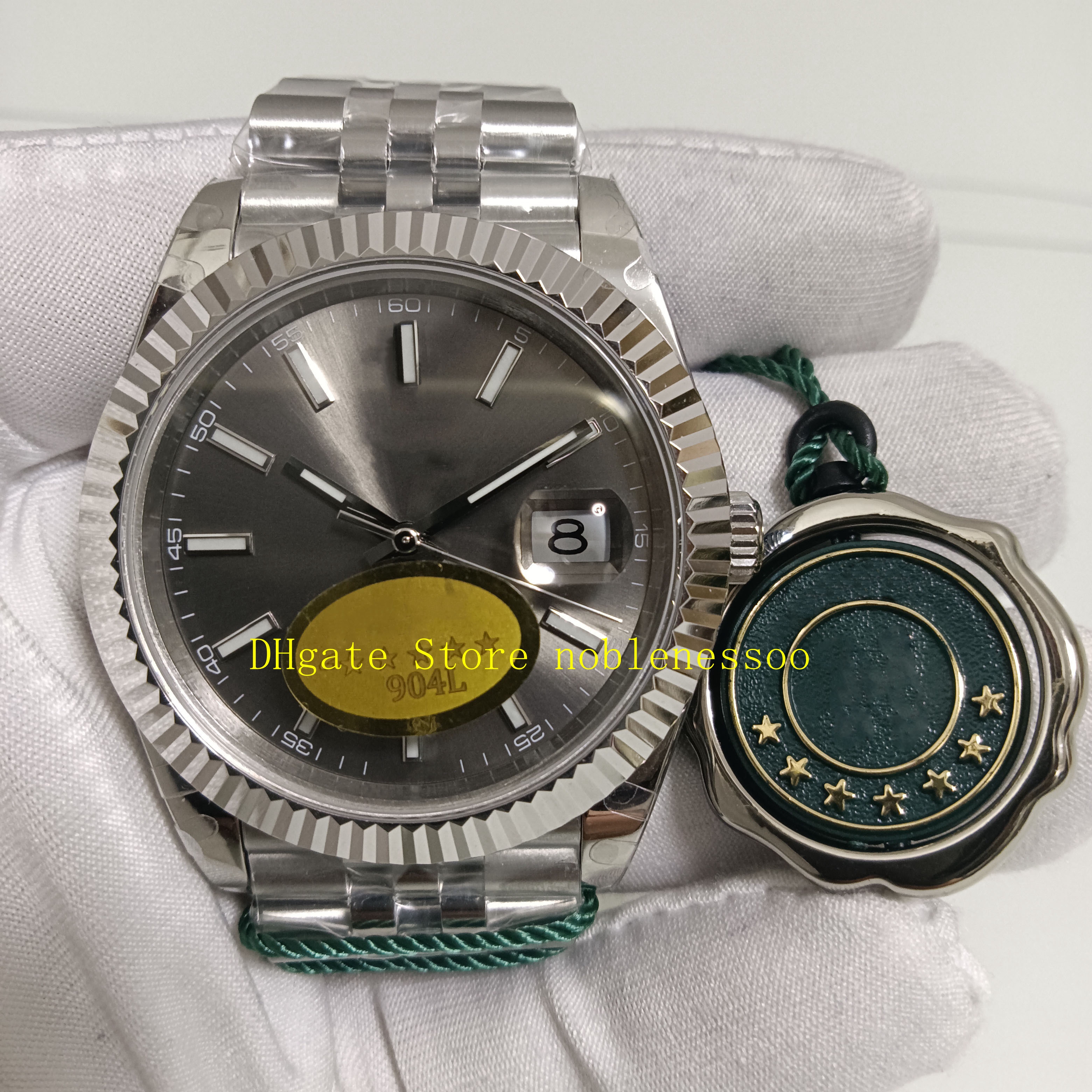 25 Style Real Photo Expensive Watch 904L Steel Men 41mm Date Grey Black Champagne Blue White Fluted Bezel V12 Yellow Gold Rose Gold Cal.2836 Automatic Watches, 02 green dial
25 Style Real Photo Expensive Watch 904L Steel Men 41mm Date Grey Black Champagne Blue White Fluted Bezel V12 Yellow Gold Rose Gold Cal.2836 Automatic Watches, 02 green dial