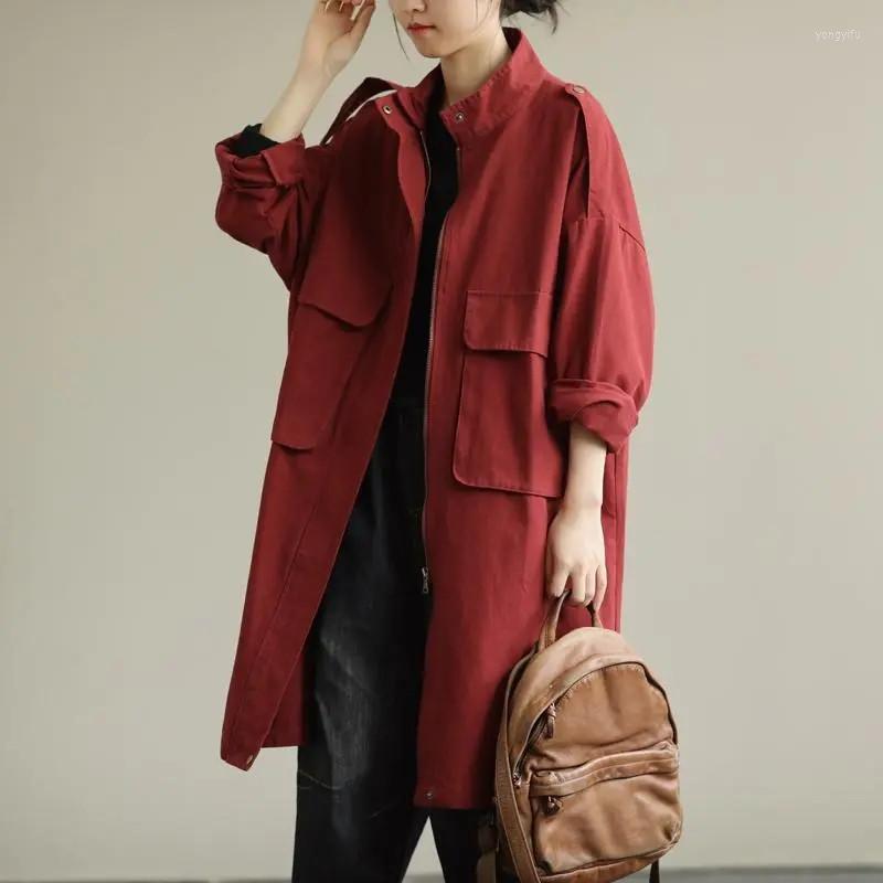 Women's Trench Coats 2023 Spring Autumn Winter Women's Coat Korean Style Loose Overcoat Turn-down Collar Vintage Top Trendy Outwear, Black
Women's Trench Coats 2023 Spring Autumn Winter Women's Coat Korean Style Loose Overcoat Turn-down Collar Vintage Top Trendy Outwear, Black