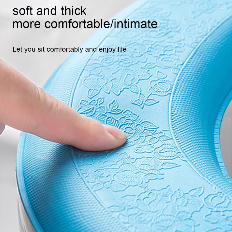 Washable Toilet Seat Covers - Waterproof Silicone Foam Stickers, 4 Seasons Household, Soft & Comfortable, Easy to Clean, Reusable, Anti-Bacterial