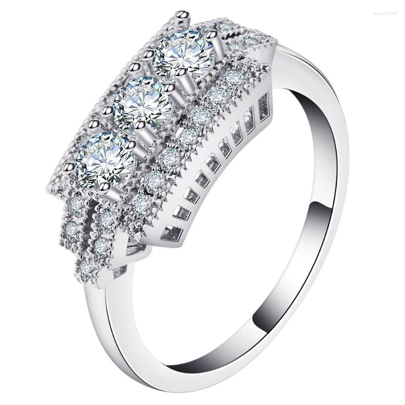 Wedding Rings Shining Pave Zircon Stone Engagement For Women Silver Color Unique CZ Round Female Charm Ringen Voor Vrouwen
Wedding Rings Shining Pave Zircon Stone Engagement For Women Silver Color Unique CZ Round Female Charm Ringen Voor Vrouwen