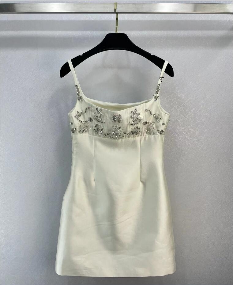 Street Style Dresses 2023 New Spring Summer Spaghetti Strap Fashion Milan Runway Dress Designer Brand Same Style Women's 1229-6