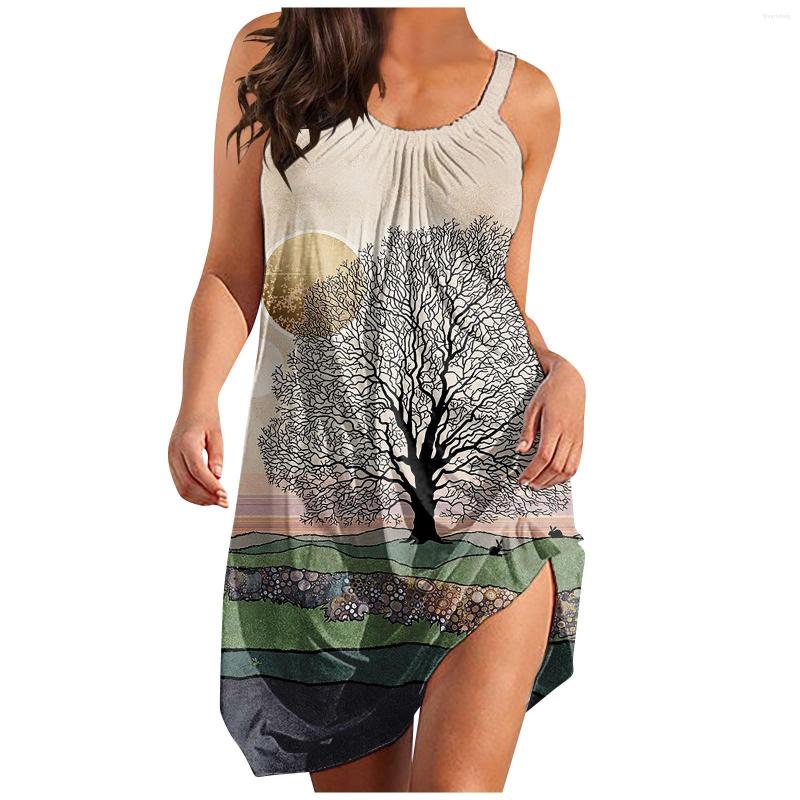 Casual Dresses 2023 Women Summer Boho Print Dress Elegant O Neck Bohemian Swing Sleeveless Beach Sundress Vestidos Robe
Casual Dresses 2023 Women Summer Boho Print Dress Elegant O Neck Bohemian Swing Sleeveless Beach Sundress Vestidos Robe