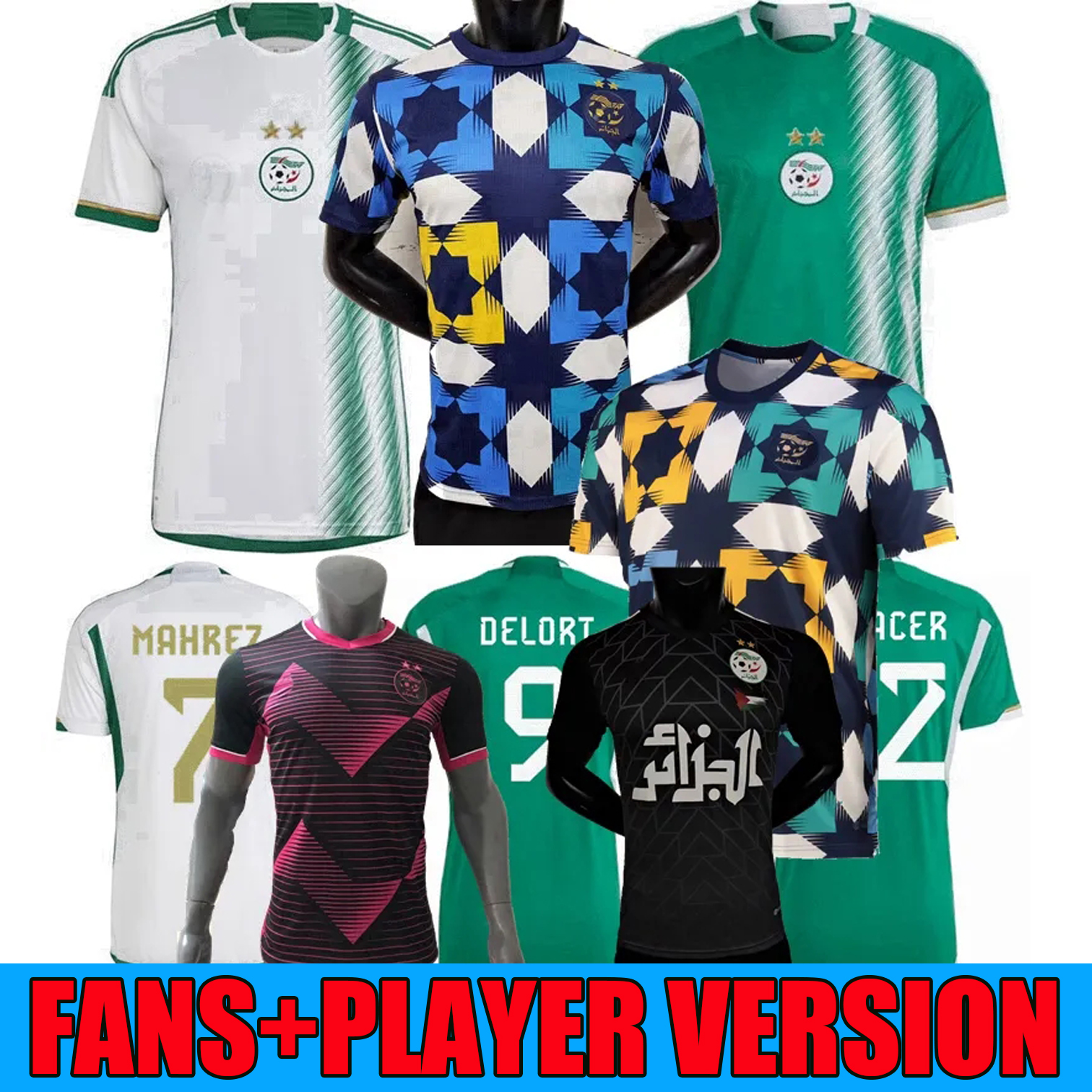Fans player 2023 2024 Algeria Soccer Jerseys Two stars DELORT OUNAS BENTALEB MAHREZ BELAILI SLIMANI BENNACER BENSEBAINI national team training football shirt, Home fans
Fans player 2023 2024 Algeria Soccer Jerseys Two stars DELORT OUNAS BENTALEB MAHREZ BELAILI SLIMANI BENNACER BENSEBAINI national team training football shirt, Home fans