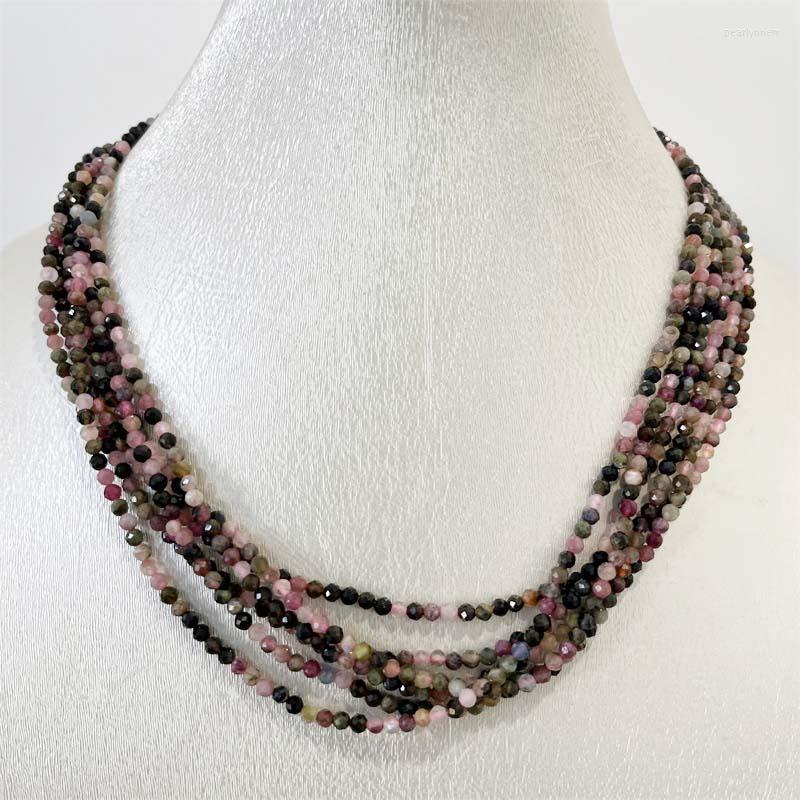 Chains Luxury 3-4MM Faceted Brazil Tourmaline Necklace Vintage Natural Stone Jewelry Noble Elegant Exquisite Bead Chain Choker Collier
Chains Luxury 3-4MM Faceted Brazil Tourmaline Necklace Vintage Natural Stone Jewelry Noble Elegant Exquisite Bead Chain Choker Collier