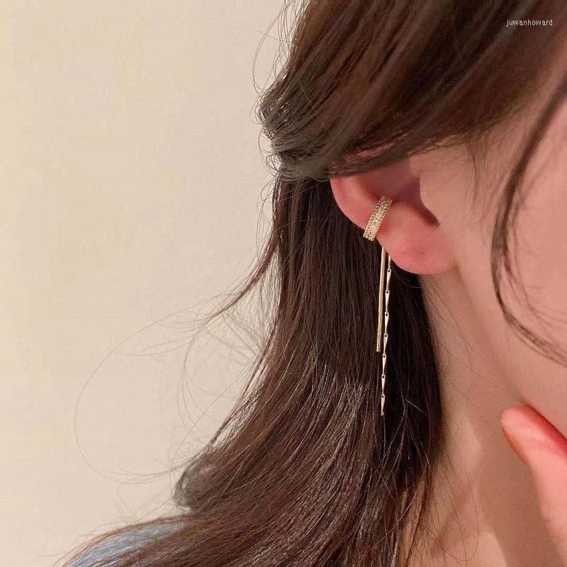 Backs Earrings Silver Color Crystal Tassel Non-Piercing Cuff Ear Clip Earring For Women Shiny Rhinestone Chain Fake Cartilage Piercing
Backs Earrings Silver Color Crystal Tassel Non-Piercing Cuff Ear Clip Earring For Women Shiny Rhinestone Chain Fake Cartilage Piercing