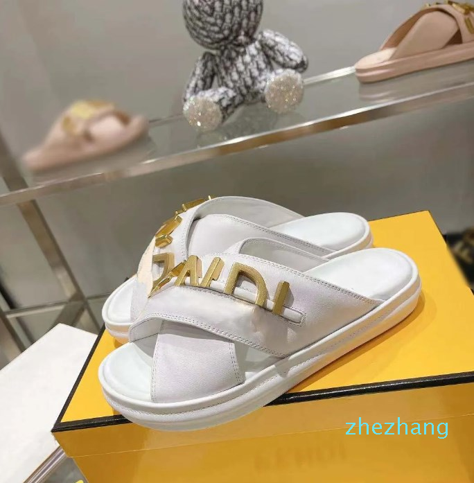 Slippers Womens Slides Designer Shoes Sandals Beach Lady Summer Rubber Letter Flat Heel Metal Lazy Leather, #1
Slippers Womens Slides Designer Shoes Sandals Beach Lady Summer Rubber Letter Flat Heel Metal Lazy Leather, #1