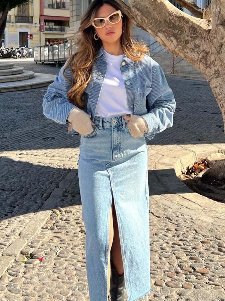 Skirts Elegant Denim Midi Skirt With Slit Casual High Waist Hip Package Office Female 2023 Spring Summer All-match Street Faldas, 02 blue
Skirts Elegant Denim Midi Skirt With Slit Casual High Waist Hip Package Office Female 2023 Spring Summer All-match Street Faldas, 02 blue