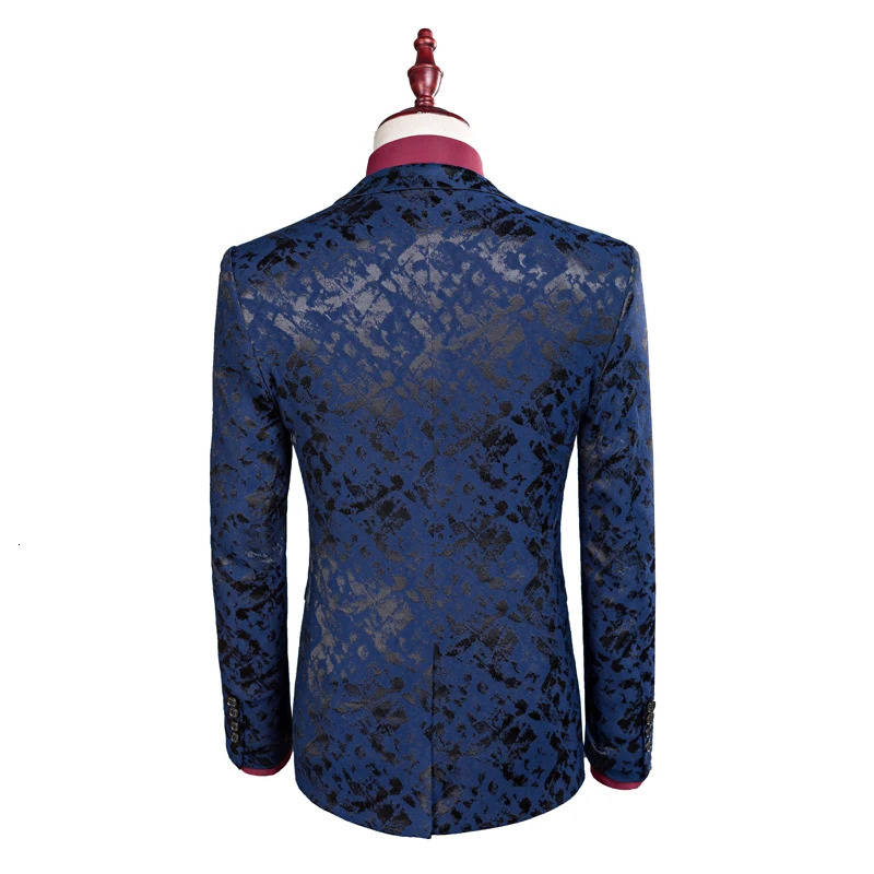Men s Suits Blazers Men Suit Business Leisure Single Breasted 3 Pieces Sets Male Printing Groom Wedding Dress Jacket Coat Vest Pants 231114
