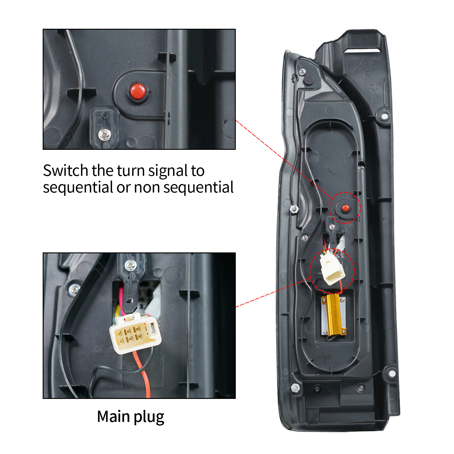 Car Taillight For TOYOTA HIACE 20 05-20 18 LED Dynamic Turn Signal Rear Lamp Fog Brake Reversing Taillights Assembly