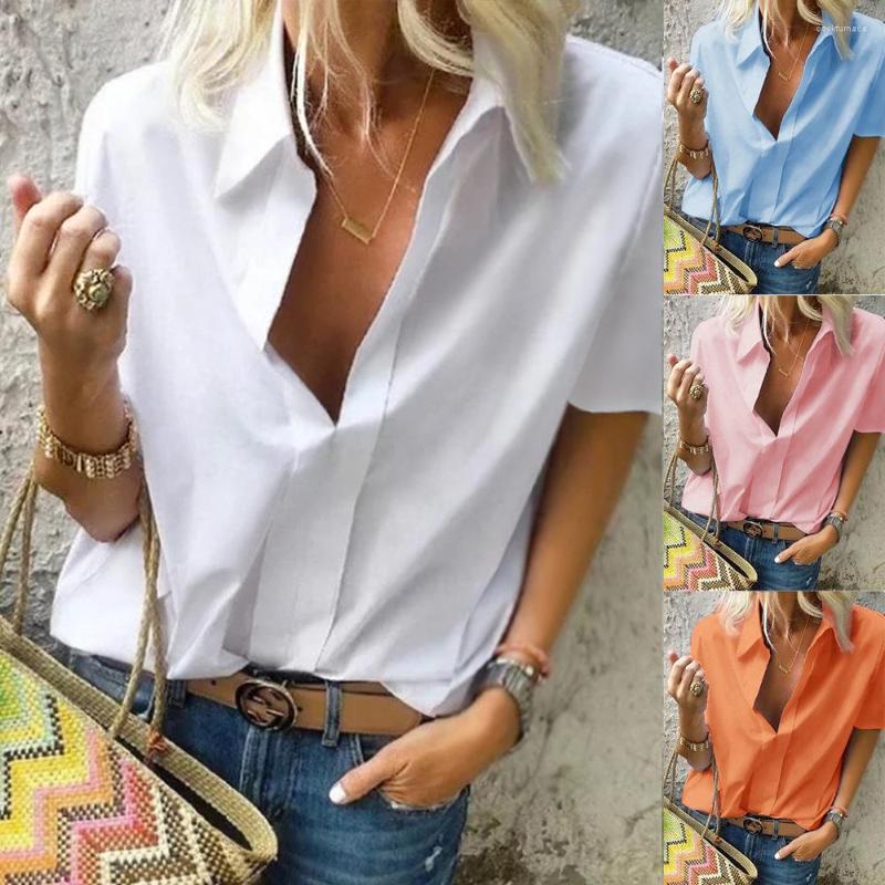 Women's Blouses Casual Office Women's Tops 2023 Summer Cardigan Long Sleeve V-Neck Printed Loose Woman Blouse Solid Color Shirt
Women's Blouses Casual Office Women's Tops 2023 Summer Cardigan Long Sleeve V-Neck Printed Loose Woman Blouse Solid Color Shirt