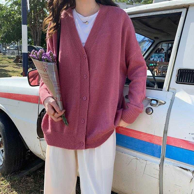 Solid Color V Neck Knitted Sweaters Cardigan Coat Womens Fall Mid Length Korean, Orange
Solid Color V Neck Knitted Sweaters Cardigan Coat Womens Fall Mid Length Korean, Orange