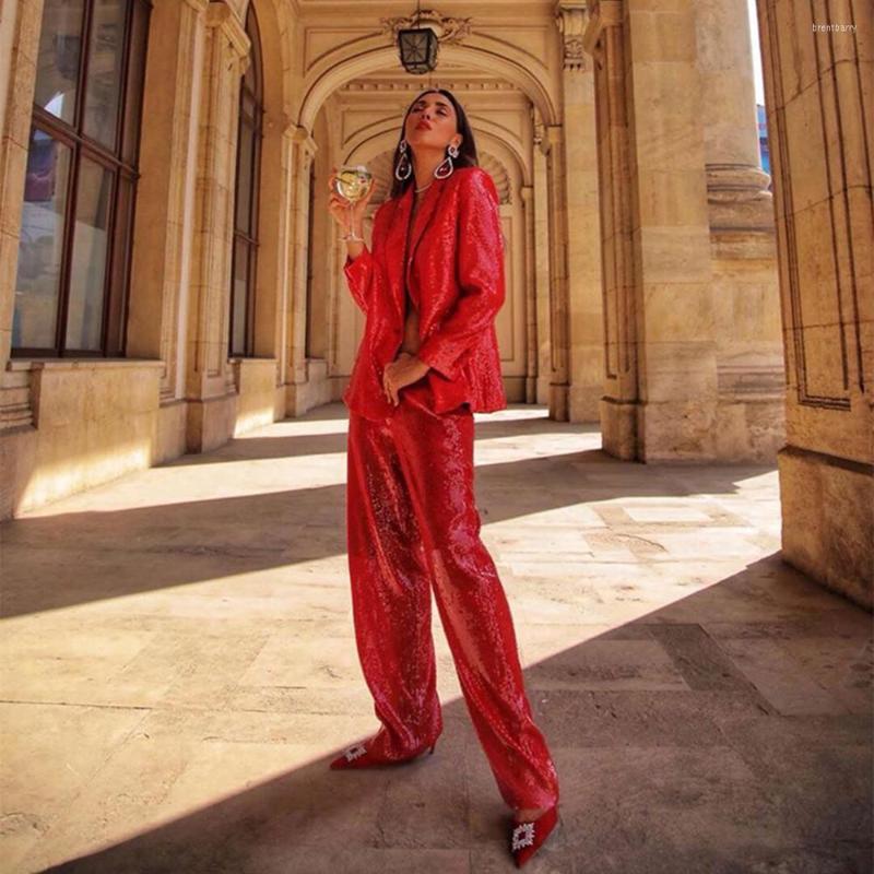 Women's Two Piece Pants 2023 Elegant Birthday Party Red Sequin Suit Coat Straight Two-Piece Set Woman Temperament Fashion Luxury Runway, Picture shown
Women's Two Piece Pants 2023 Elegant Birthday Party Red Sequin Suit Coat Straight Two-Piece Set Woman Temperament Fashion Luxury Runway, Picture shown
