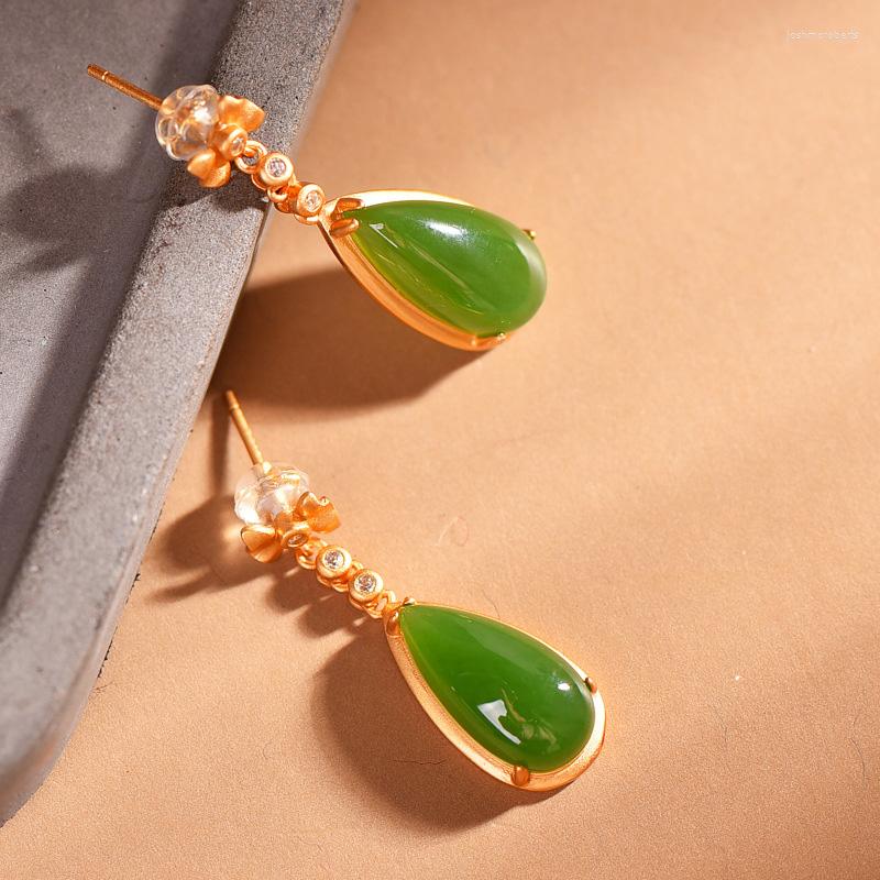 Dangle Earrings In Classic Ancient Gold Craft Inlaid Bowknot Crystal Natural An Jasper Earings For Women Creative Long Eardrop Jewelry
Dangle Earrings In Classic Ancient Gold Craft Inlaid Bowknot Crystal Natural An Jasper Earings For Women Creative Long Eardrop Jewelry