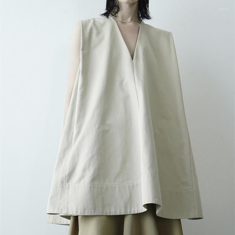 Women' Blouses Neploe Japanese Fashion Loose Slim Shirts 2023 Spring A-line V-neck Casual All-match Sleeveless Simple Blusa Feminina, Beige
Women' Blouses Neploe Japanese Fashion Loose Slim Shirts 2023 Spring A-line V-neck Casual All-match Sleeveless Simple Blusa Feminina, Beige