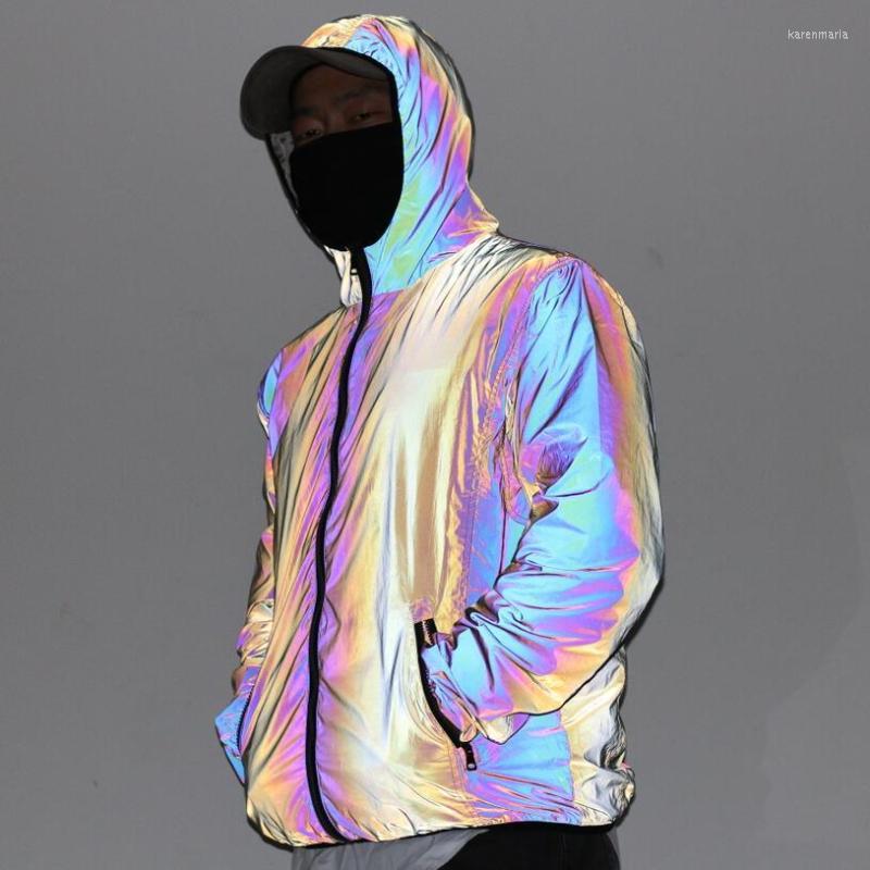 Men's Jackets Colorful Reflective Jacket Men Outwear Coat Night Reflect Harajuku Nightclub Skateboard Hip-hop Dancer JacketsMen's, Gray green
Men's Jackets Colorful Reflective Jacket Men Outwear Coat Night Reflect Harajuku Nightclub Skateboard Hip-hop Dancer JacketsMen's, Gray green