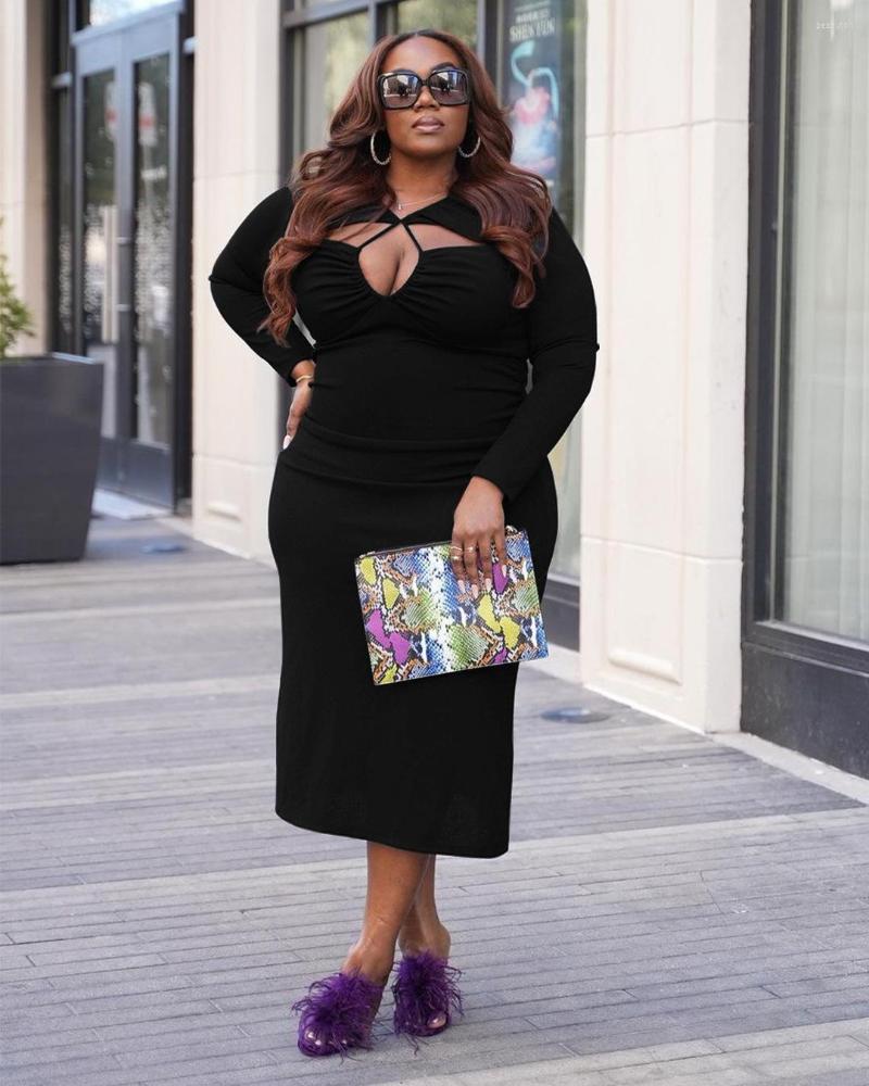 Plus Size Dresses Perl Sexy Hollow Out Maxi Dress For Women Solid Color Spring Long Casual Female Clothing Leisure Streetwear, Black
Plus Size Dresses Perl Sexy Hollow Out Maxi Dress For Women Solid Color Spring Long Casual Female Clothing Leisure Streetwear, Black