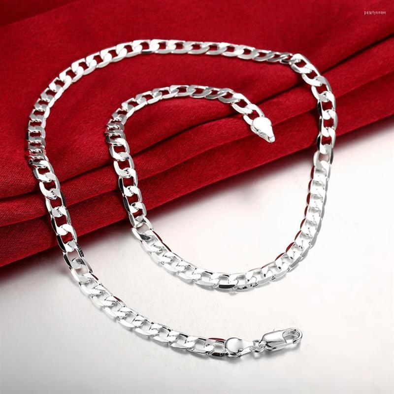 Chains 925 Sterling Silver Classic 6MM Chain Necklaces For Women Man Fashion Party Wedding Accessories Jewelry Christmas Gifts
Chains 925 Sterling Silver Classic 6MM Chain Necklaces For Women Man Fashion Party Wedding Accessories Jewelry Christmas Gifts
