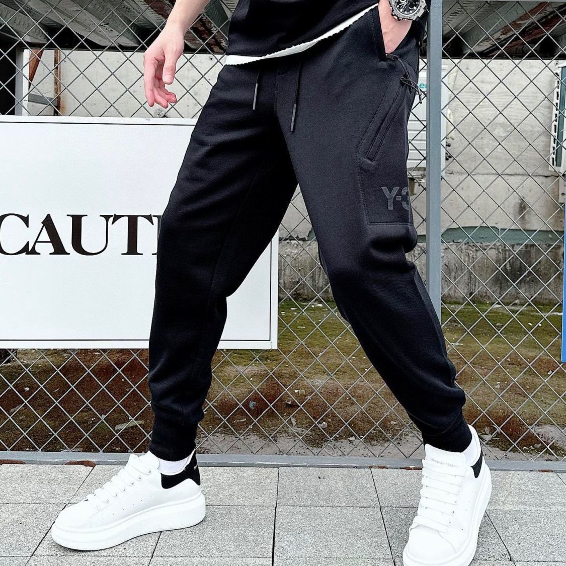 Mens Pants Women Spring and Summer Europe and America Y3 High Street Overalls Sports Pants Casual, Black
Mens Pants Women Spring and Summer Europe and America Y3 High Street Overalls Sports Pants Casual, Black