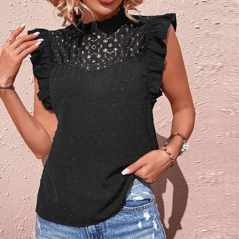 Women' Blouses Fashion Hollow Out Jacquard Blouse Stand Collar Black Shirts Women Summer Elegant Flying Sleeve Lady Tops Casual Blusas
Women' Blouses Fashion Hollow Out Jacquard Blouse Stand Collar Black Shirts Women Summer Elegant Flying Sleeve Lady Tops Casual Blusas
