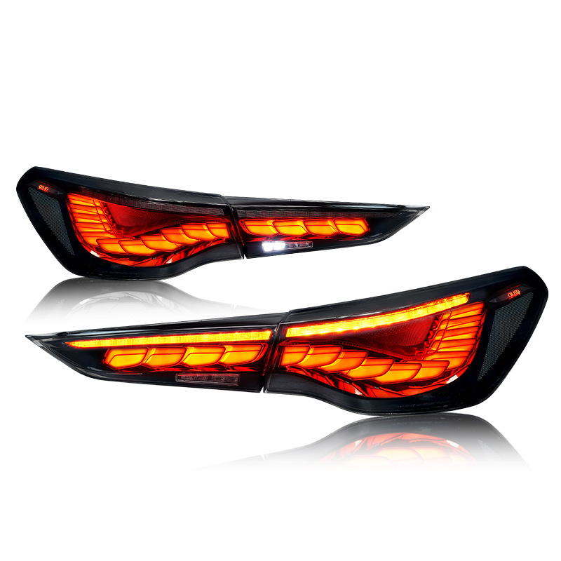 LED Steering Taillights For B-MW 4 Series G22 G23 G26 20 20-2022 Dragon Scale Style Taillight Brake Reversing Rear Lamp