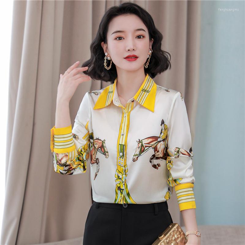 Women's Blouses Elegant Ladies Shirts Fashion Printing Women Chic Spring Autumn Causal Long Sleeve Slim Mujer Blusas, Yellow
Women's Blouses Elegant Ladies Shirts Fashion Printing Women Chic Spring Autumn Causal Long Sleeve Slim Mujer Blusas, Yellow