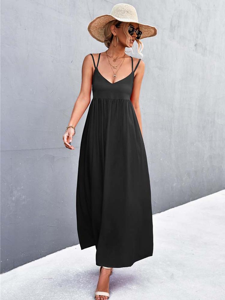 Casual Dresses 2023 Summer Maxi Dress Women Long Beach Ladies Backless Spaghetti Strap Floor Length Party For, Black
Casual Dresses 2023 Summer Maxi Dress Women Long Beach Ladies Backless Spaghetti Strap Floor Length Party For, Black