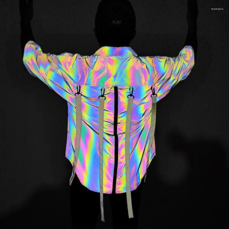 Men' Casual Shirts 2023 Men' Fashion Colorful Reflective Shirt Youth Hip Hop Mid-Length Short Sleeve, Black
Men' Casual Shirts 2023 Men' Fashion Colorful Reflective Shirt Youth Hip Hop Mid-Length Short Sleeve, Black