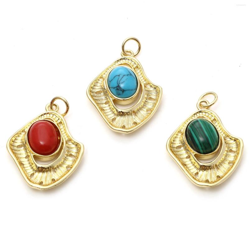 Pendant Necklaces Retro Copper Charms Irregular Imitation-Gemstones Gold Color Metal DIY Necklace Jewelry Accessories 28mm X 18mm 1PC
Pendant Necklaces Retro Copper Charms Irregular Imitation-Gemstones Gold Color Metal DIY Necklace Jewelry Accessories 28mm X 18mm 1PC