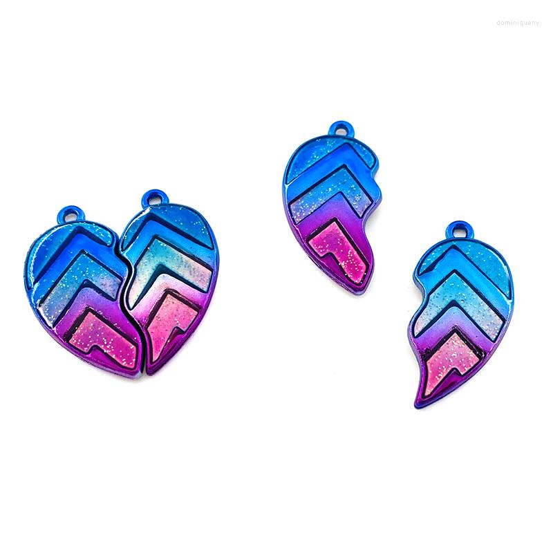 Charms 10pcs Colorful Split Peach Heart Couple Alloy Pendant For Valentine's Day Gift Necklace Keychain Making DIY Jewelry
Charms 10pcs Colorful Split Peach Heart Couple Alloy Pendant For Valentine's Day Gift Necklace Keychain Making DIY Jewelry