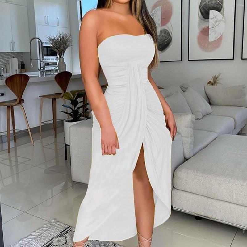 Casual Dresses Summer Women' Dress 2023 Luxury Long Fashion Sexy Solid Color Strapless Pleated Split Vestidos De Mujer, Yellow
Casual Dresses Summer Women' Dress 2023 Luxury Long Fashion Sexy Solid Color Strapless Pleated Split Vestidos De Mujer, Yellow