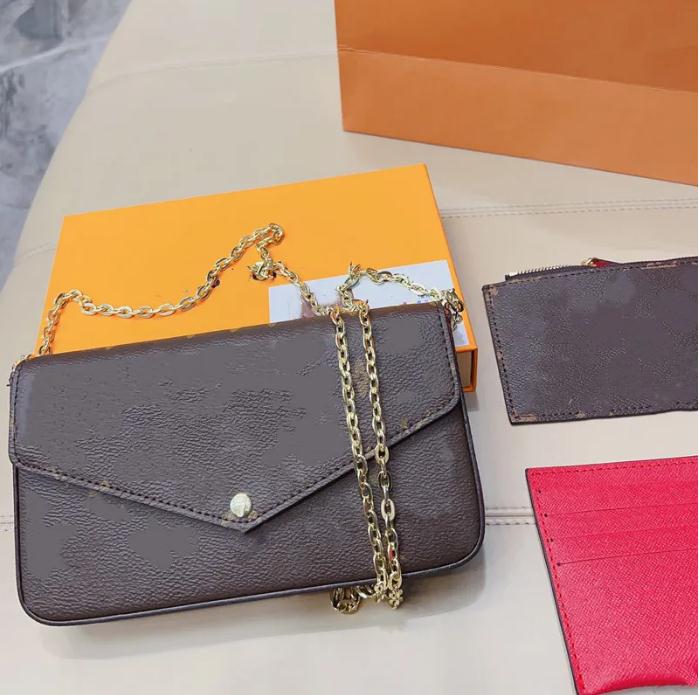 Bestselling Fashion bag set High quality 3-piece Women handbag Luxury Chain Classic Fashion bag women Bag 2023handbags super Fashion bag, Brown flower 
Bestselling Fashion bag set High quality 3-piece Women handbag Luxury Chain Classic Fashion bag women Bag 2023handbags super Fashion bag, Brown flower