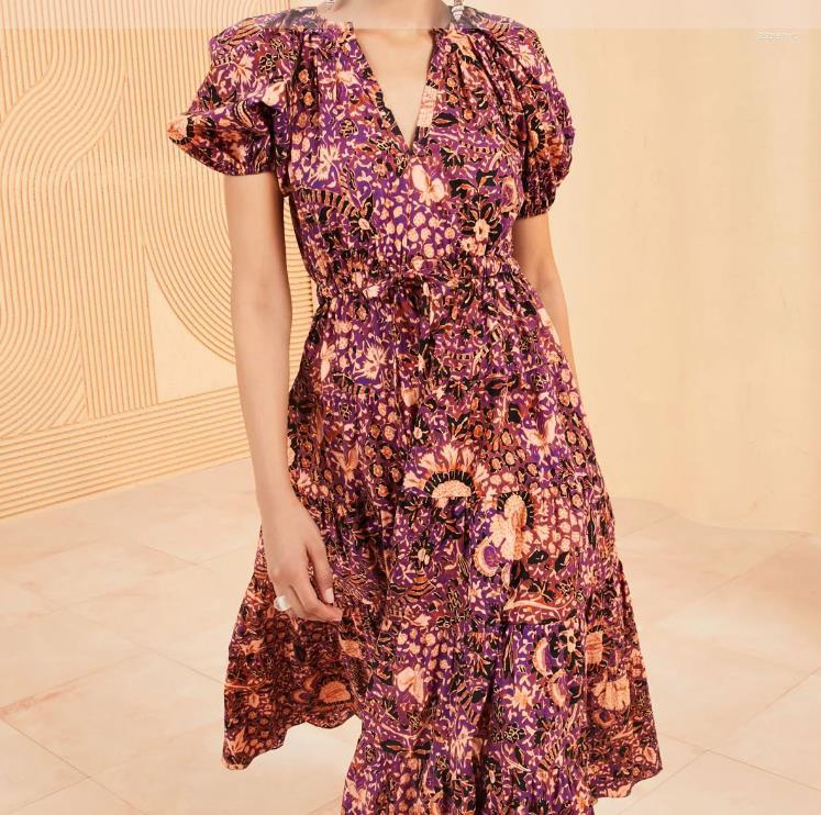 Casual Dresses Women High Waist Puff Sleeve Fashion Mid-length Dress Female V-Neck Print Or Solid Color A-Line Pleated Vintage Long Robe
Casual Dresses Women High Waist Puff Sleeve Fashion Mid-length Dress Female V-Neck Print Or Solid Color A-Line Pleated Vintage Long Robe