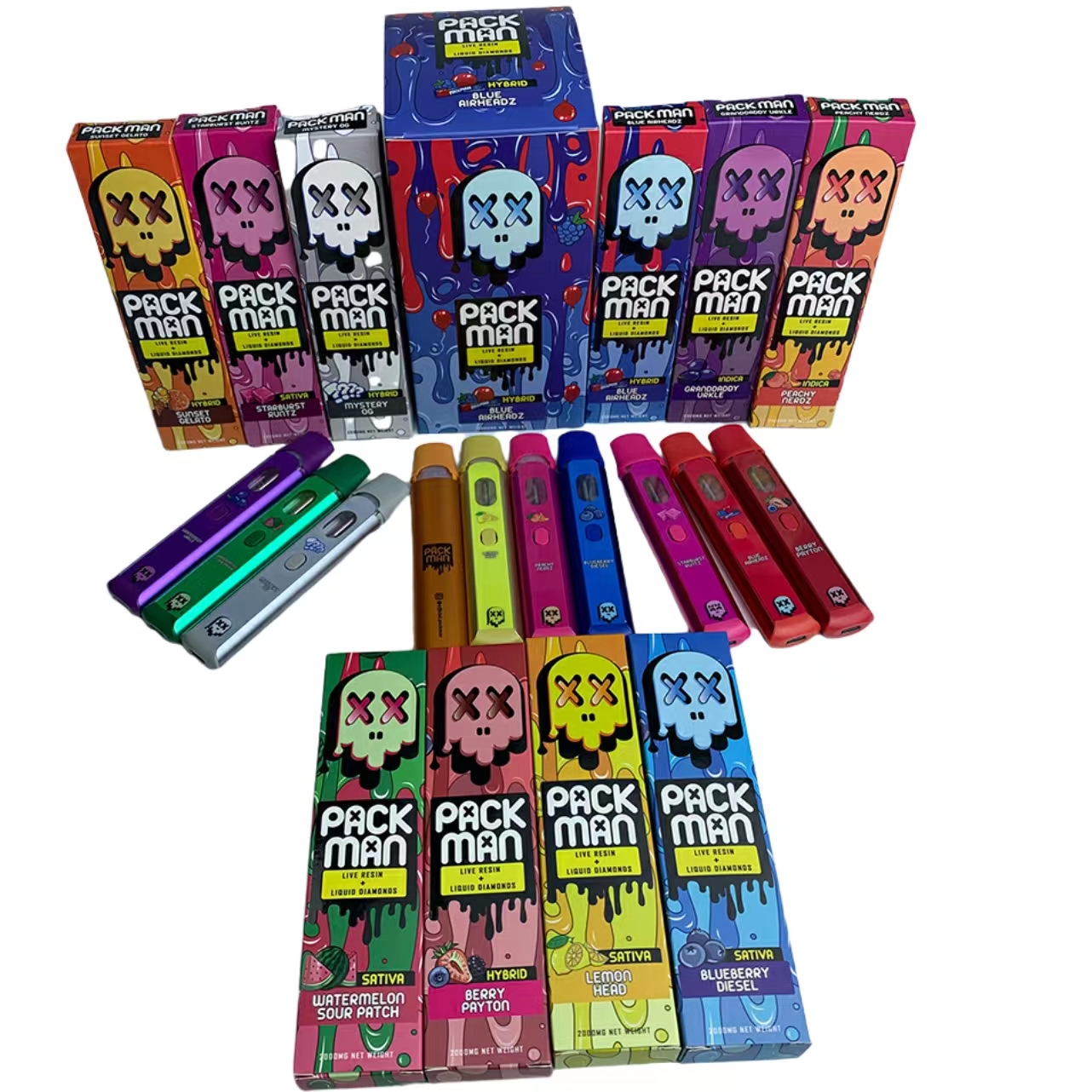 PACKMAN Disposable Vape Pens 2.0Ml Ceramic Coil Pod empty 360Mah Rechargeable Battery With Packaging Box
PACKMAN Disposable Vape Pens 2.0Ml Ceramic Coil Pod empty 360Mah Rechargeable Battery With Packaging Box