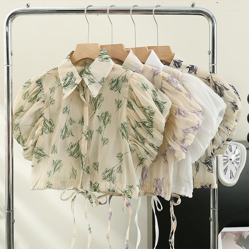 Women's T Shirts Women Summer Lustre Yarn T-Shirt Breathable Turn Down Collar Puff Sleeve Short Tees Floral Print Female Simple Outfit Tops, Black
Women's T Shirts Women Summer Lustre Yarn T-Shirt Breathable Turn Down Collar Puff Sleeve Short Tees Floral Print Female Simple Outfit Tops, Black