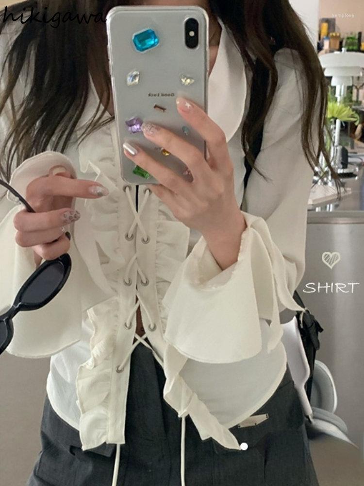 Women's Blouses Sweet Women Shirts Lace Up Long Sleeve 2023 Blusas Mujer De Moda Fashion White Ruffles Korean Thin Tops Femme, Apricot
Women's Blouses Sweet Women Shirts Lace Up Long Sleeve 2023 Blusas Mujer De Moda Fashion White Ruffles Korean Thin Tops Femme, Apricot