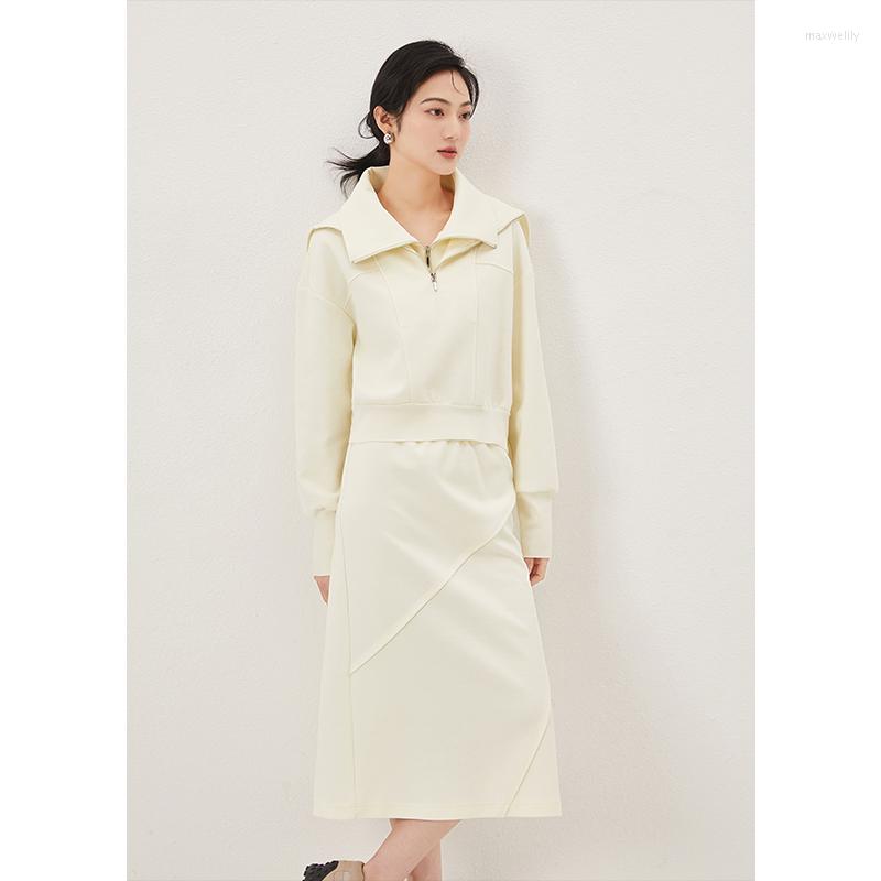 Work Dresses Double-layer Design 2 Piece Set Summer Casual Suit Sweashirt Skirt Elastic Waist Mid-Calf Spring Vestidos Two, Beige
Work Dresses Double-layer Design 2 Piece Set Summer Casual Suit Sweashirt Skirt Elastic Waist Mid-Calf Spring Vestidos Two, Beige