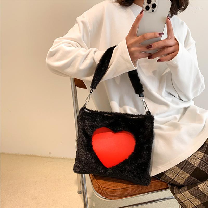 Evening Bags Fashion Plush Large Capacity Tote Bag Women Handbags Designer Heart Shoulder Crossbody Luxury Big Shopper Purse 2023, Black
Evening Bags Fashion Plush Large Capacity Tote Bag Women Handbags Designer Heart Shoulder Crossbody Luxury Big Shopper Purse 2023, Black