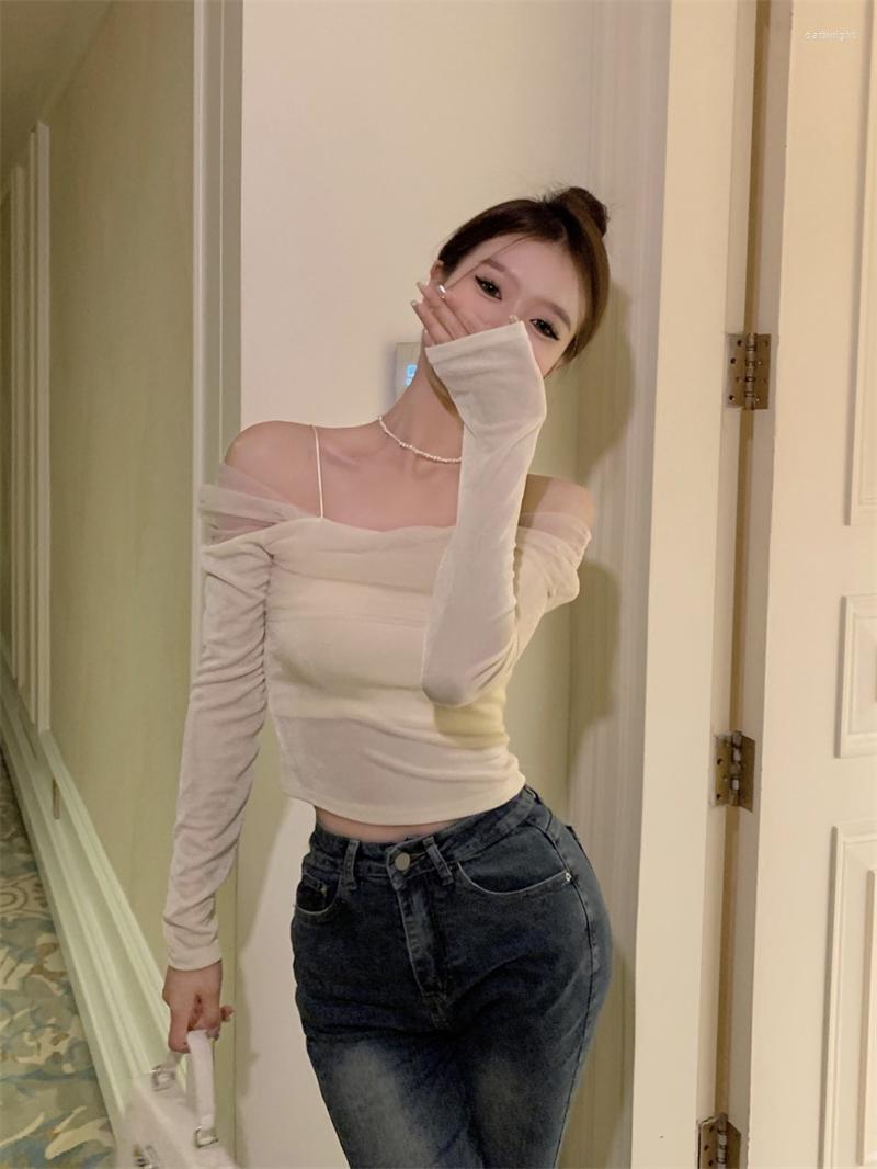 Skirts GBD2994 Summer Korean 2023 Slim And Fashionable Spliced Mesh Off Shoulder Strap T-shirt Half Skirt For Women, Apricot
Skirts GBD2994 Summer Korean 2023 Slim And Fashionable Spliced Mesh Off Shoulder Strap T-shirt Half Skirt For Women, Apricot