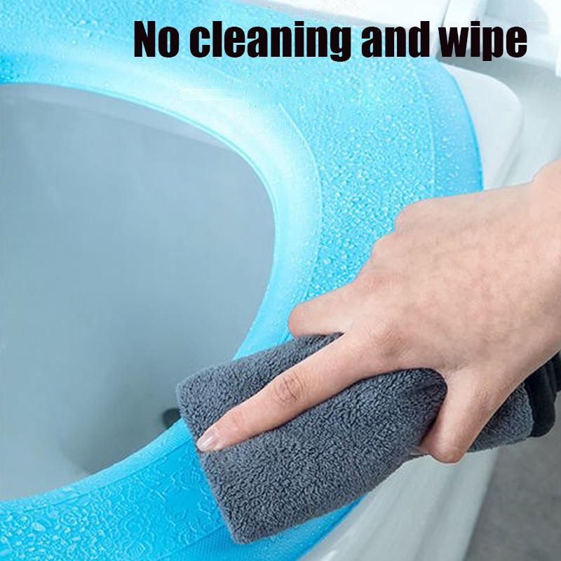Washable Toilet Seat Covers - Waterproof Silicone Foam Stickers, 4 Seasons Household, Soft & Comfortable, Easy to Clean, Reusable, Anti-Bacterial
