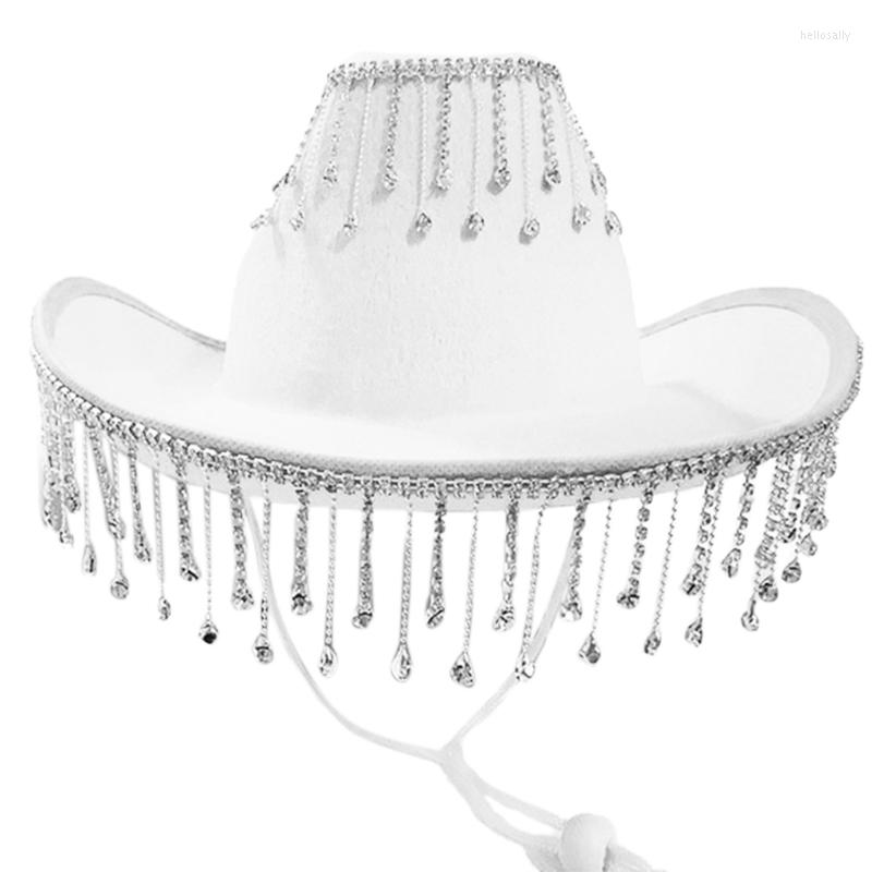 Berets Cowgirl Hat Rhinestones Fringe Shiny Rave Disco Hats For Halloween Dress Up Cosplays Party Costume Accessories, White
Berets Cowgirl Hat Rhinestones Fringe Shiny Rave Disco Hats For Halloween Dress Up Cosplays Party Costume Accessories, White