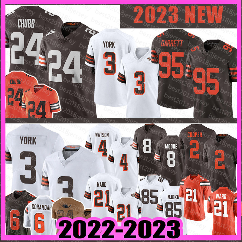 6 Baker Mayfield 24 Nick Chubb Football Jersey Jarvis Landry Myles Garrett Clevelands Brown Newsome II Donovan Peoples-Jones Denzel Ward David Njoku A01