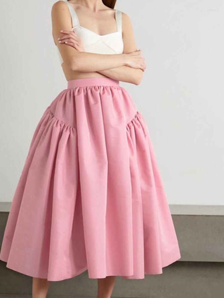 Skirts 2023 Autumn Simmer Women' Skirt Fashion Temperament Solid Color Folds Ball Gown Versatile Elastic Waist M823, Pink
Skirts 2023 Autumn Simmer Women' Skirt Fashion Temperament Solid Color Folds Ball Gown Versatile Elastic Waist M823, Pink