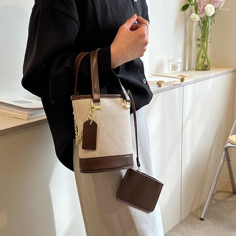Evening Bags Contrast Canvas Leather Panel Shoulder Simple Fashion Cylindrical Handbag Portable Bucket Crossbody Bag Purse Storage, Black
Evening Bags Contrast Canvas Leather Panel Shoulder Simple Fashion Cylindrical Handbag Portable Bucket Crossbody Bag Purse Storage, Black