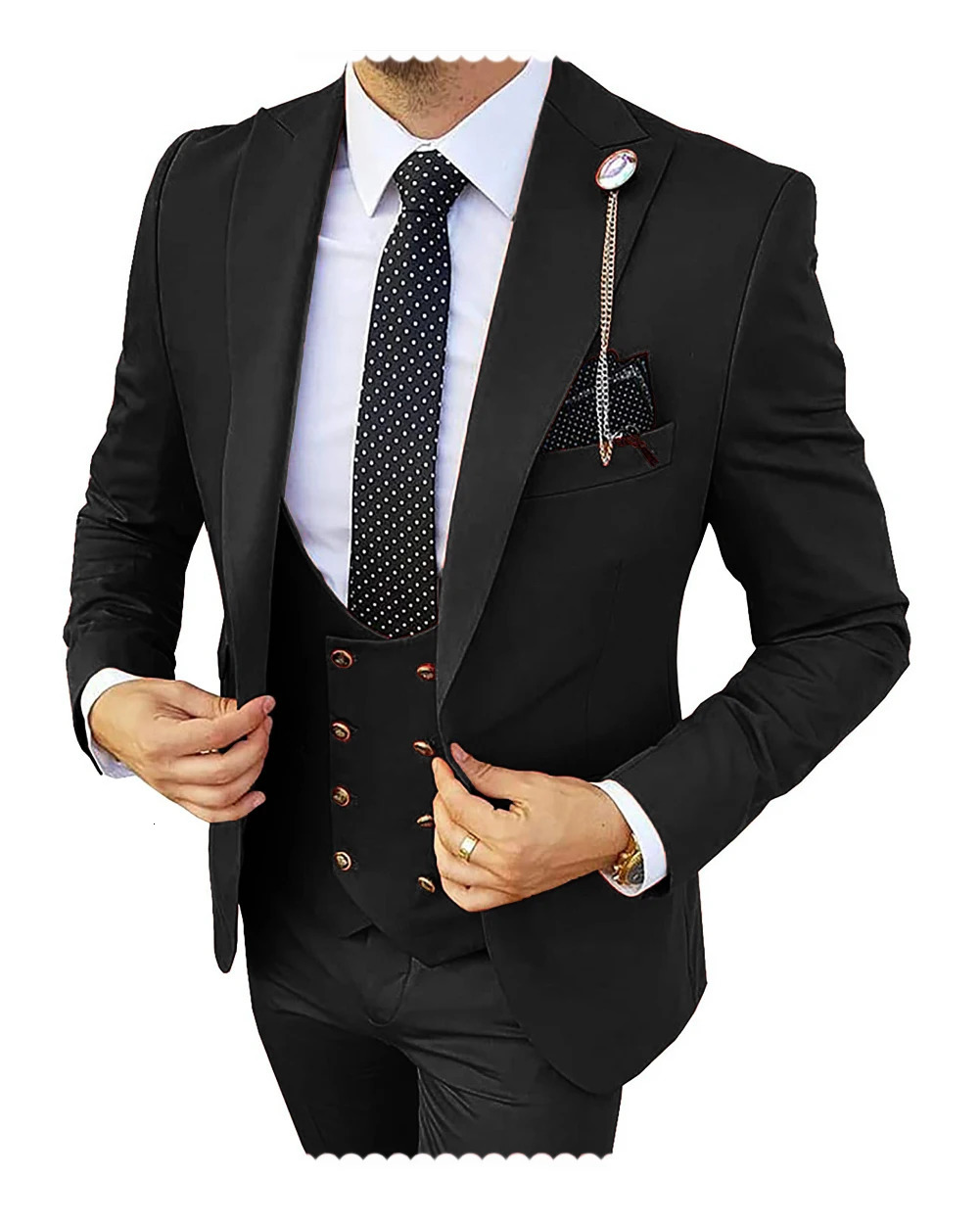 Men's Suits Blazers Formal Men 3 Piece Wedding Suit Groom Tuxedo Slim Fit Business Suits Champagne Wedding Suit Costume Homme BlazerPantsVest 231