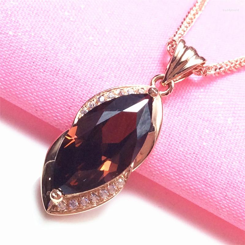 Chains 585 Purple Gold Geometric Marquise Shape Rubies Pendant 14K Rose Necklaces For Women Light Luxury Crystal Party Jewelry
Chains 585 Purple Gold Geometric Marquise Shape Rubies Pendant 14K Rose Necklaces For Women Light Luxury Crystal Party Jewelry