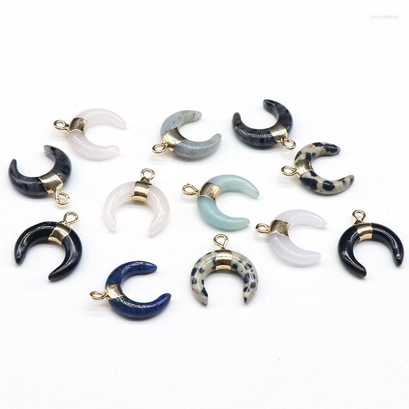 Pendant Necklaces Crescent Moon Natural Quartz Pendants Gold Color Obsidian Lapis Purple Pink Crystal For Women Accessories DIY
Pendant Necklaces Crescent Moon Natural Quartz Pendants Gold Color Obsidian Lapis Purple Pink Crystal For Women Accessories DIY