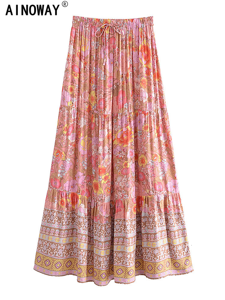 Skirts Vintage Chic Women Hippie Floral Print Beach Bohemian Skirt High Waist Rayon Cotton Maxi A-Line Boho Skirts Femme 230414, Green
Skirts Vintage Chic Women Hippie Floral Print Beach Bohemian Skirt High Waist Rayon Cotton Maxi A-Line Boho Skirts Femme 230414, Green