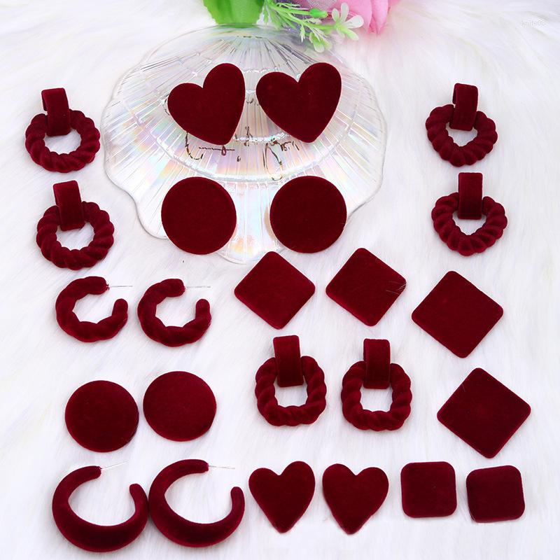 Dangle Earrings U-Magical Statement Burgundy Heart Geometric Circle Earings For Women Sweet Arcylic Flocking C Shape Jewelry
Dangle Earrings U-Magical Statement Burgundy Heart Geometric Circle Earings For Women Sweet Arcylic Flocking C Shape Jewelry