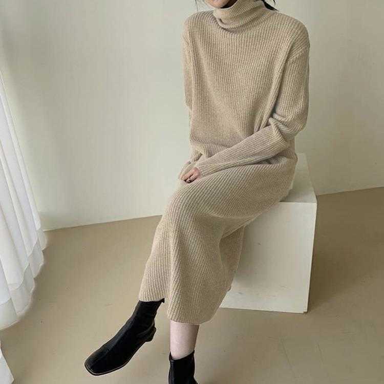 High Neck Inner Wear Womens Sweaters Knitted Dress Autumn And Winter Below The, Creamy-white
High Neck Inner Wear Womens Sweaters Knitted Dress Autumn And Winter Below The, Creamy-white