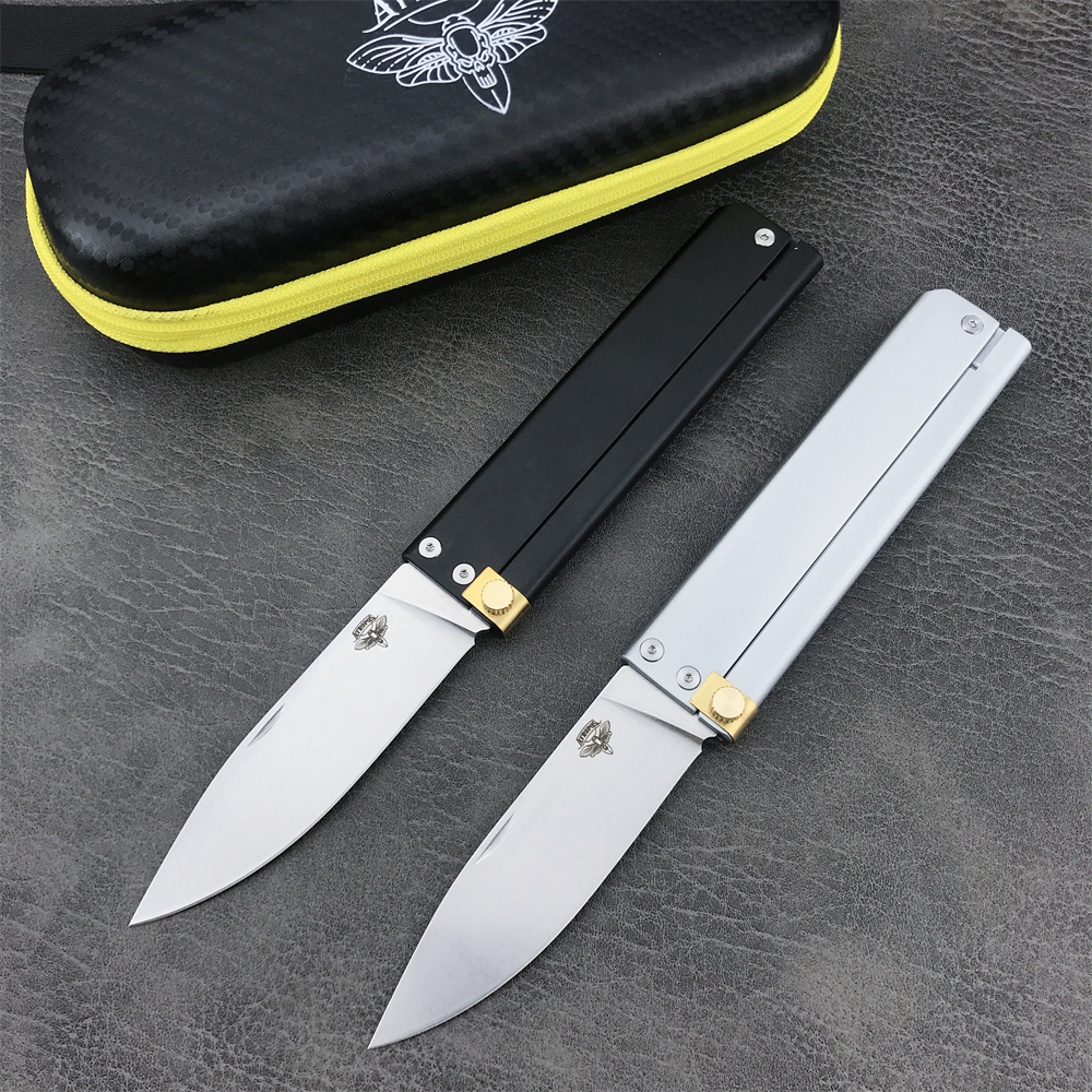 ATROPOS Assisted Flipper Knife Pocket Practice Knife Tactical Knives D2 Steel Combat Hunting Knifes Very Sharp Blade Camping Survival Tool